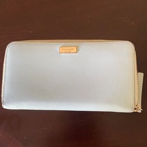 Kate Spade Zip Wallet Neda Newbury Lane Grace Blue
